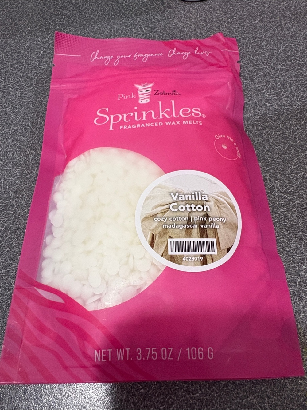 Pink Zebra Sprinkles Wax Melts - Vanilla Cotton